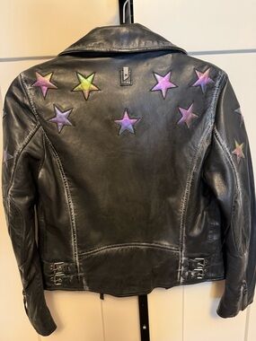 Mauritius “Candy” Lambskin Leather Moto Jacket